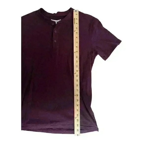 And Now This Mens Burgandy Quarter Button, Small - Picture 5 of 5